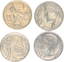 2 X20 Centesimi 1921 E 1942