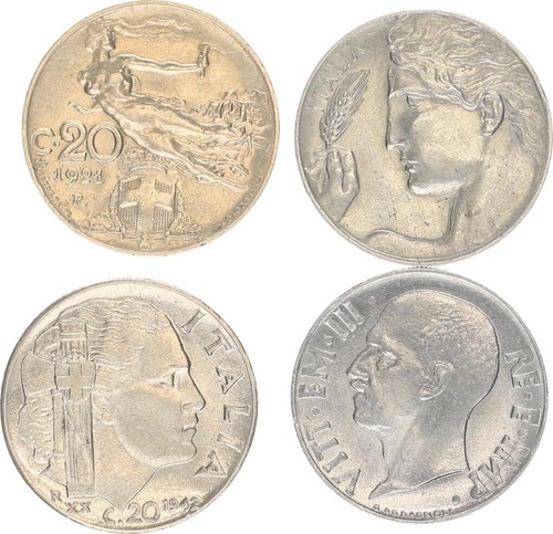 X20 centesimi 1921 1942 - 2,