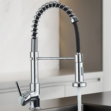 Miscelatore rubinetto cucina cromato 360° con doccetta monocomando lavello canna