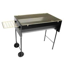 Barbecue a Carbone Mezza Botte BBQ Ruote Esterno Giardino Patio Grande Grill Braai