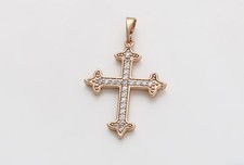 Ciondolo pavè croce in oro