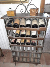 PortaVini 36Bottiglie  Scaffale , Rustico  su ruote con 15 bottiglie