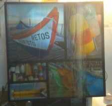 STAMPA SU TELA 70X70 - PAESAGGI MARINI CON DIFETTO VOLUTO - NETOS EVARISTO