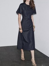 Abito lungo denim blu