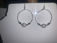 1 paire de boucle d oreille  shamballa Et Swarovski  mariage