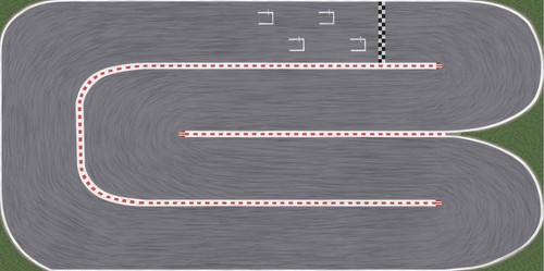 Pista larga strada per racer