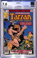 1977 Tarzan #1 Marvel Comics Edgar Rice Burroughs Adattamento Gioielli Opar CGC 7.0