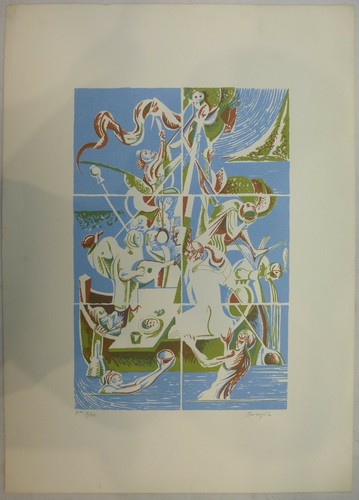 Litografia italia una - "italia, ~