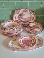 Johnson Bros Old Britain Castelli Rosa 25 pezzi