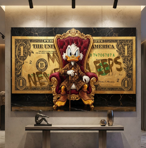 Pop art dagobert duck goney - art, duck-goney