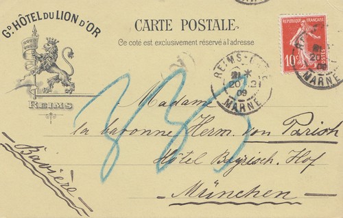 Francia 1909 reims - francia:,