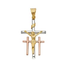 14K Tri Color Gold Religious