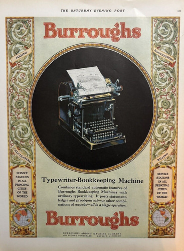 Macchina scrivere burroughs - da,