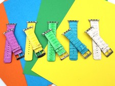 Cinturino Apple Watch CASSA 42mm-44mm-45mm Pelle Pitone Vari Colori Artigianale