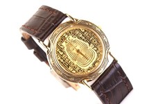 Orologio da polso al quarzo del faraone egiziano - Quadrante oro stile vintag...