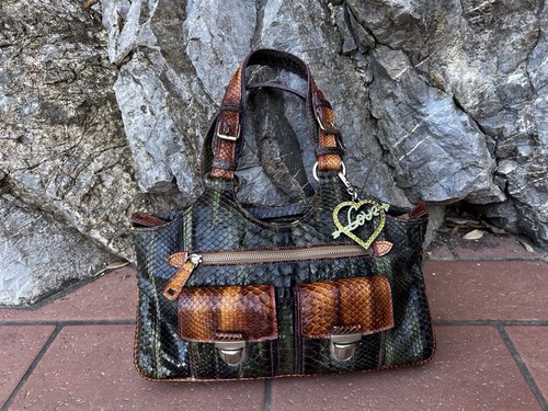 Vintage genuine python leather - vintage,