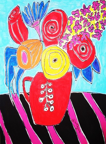 Arte astratta fiori - astratta, quadro