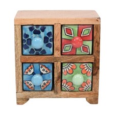 Cassettiera in legno con