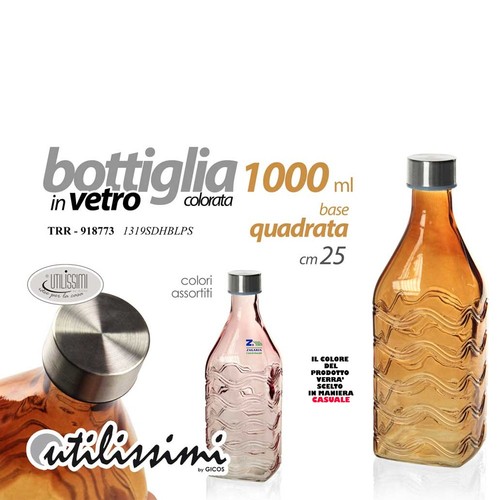 Bottiglia vetro acqua 0 - bottiglia, 1,0