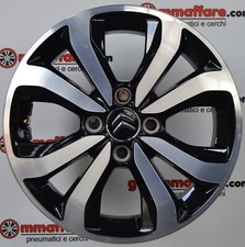 4 CERCHI LEGA CITROEN C1 PEUGEOT 108 TOYOTA AYGO R15 NERO DIAMANTATO LT000311