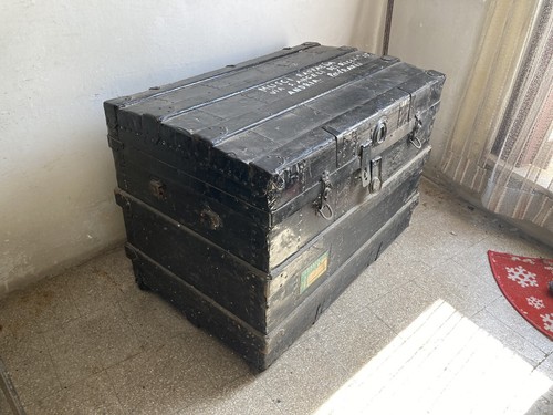 Baule antico 1900 rivestito - 1900,