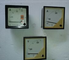 Amperometro Voltmetro VINTAGE Cabine Elettriche STOCK Pz 4