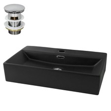Lavabo da appoggio nero opaco