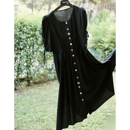 Abito nero stile tirolese tg - nero,