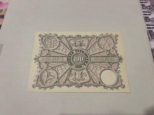 100 lire banknote 1848 - lire, moneta