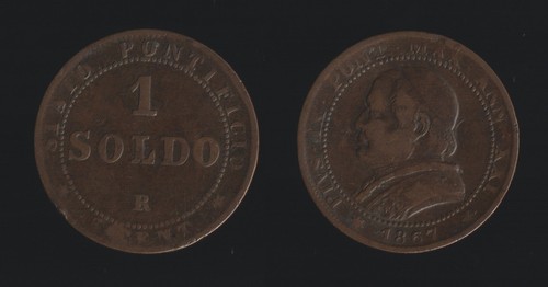 Stato pontificio soldo 1867 - 1,