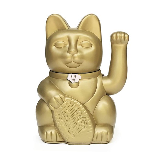 Gatto portafortuna oro