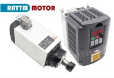 【EU】 3KW Air Cooled Spindle Motor ER20 220V & HY 3kw VFD Inverter 220V CNC Kit
