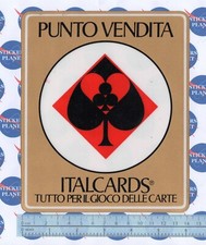 ADESIVO STICKER VINTAGE AUFKLEBER AUTOCOLLANT ITALCARDS PER IL GIOCO DELLE CARTE