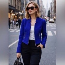 Zara Trafaluc Blue Tweed