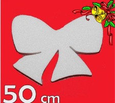 ADDOBBI DECORAZIONE NATALE FESTE NASCITE FORMA FIOCCO IN POLISTIROLO 50 CM