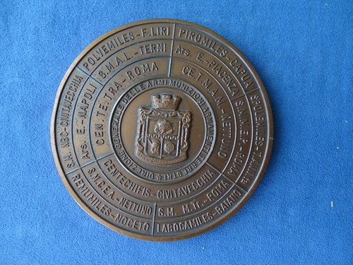 Placca bronzo direzione armi - placca,