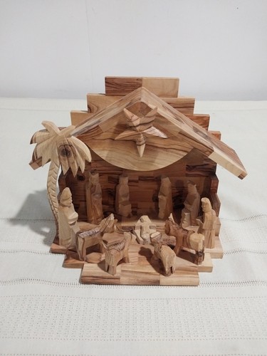Presepe legno ulivo - presepe,