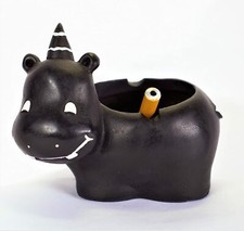 Hippo Posacenere Sigaretta Smoking per Casa, Ufficio E Asta Nero