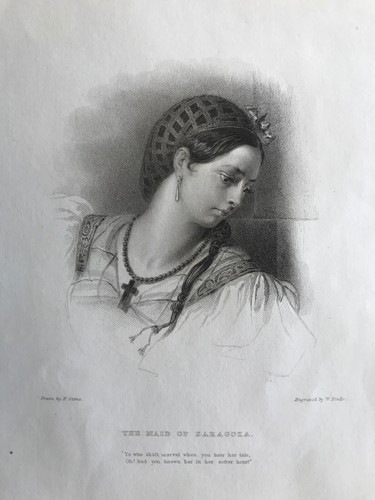 Stampa antica 1833 - ;, ritratto