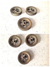 3 ANTICHE CARRUCOLE da lampadario in bronzo dorato