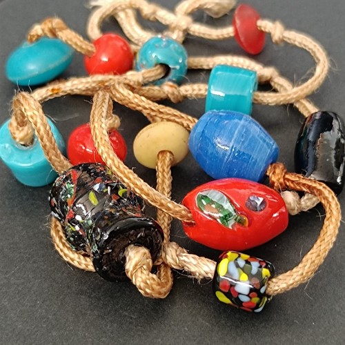 Collana perle arte - , vetro