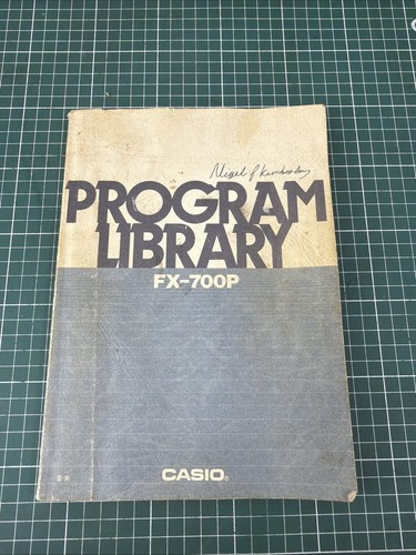 Casio 700p manuale nigel - casio,