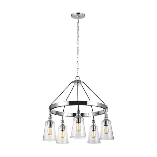 Lampadario 5x60w e27 - lampadario, cromato