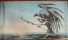Magic the Gathering - MTG - Seb McKinnon - Playmat - Signed - Phyrexian Angel