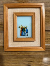 Set di 4 opere originali Prokovic – Pittura Naïf jugoslava anni ’70