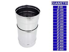 ALLINOX Tubo Telescopico Allungabile In Acciaio INOX Adattatore Canna Fumaria