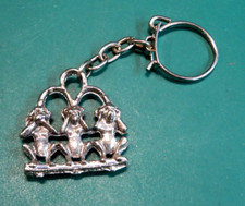 PORTACHIAVI VINTAGE - LE TRE SCIMMIE - NON VEDO NON SENTO NON PARLO -