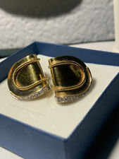 Orecchini SALVINI oro 750 con diamanti G - gr 13,7 Vintage anni ottanta