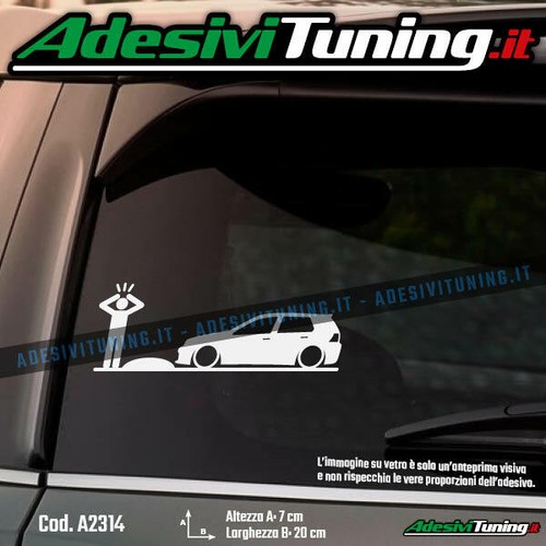 Adesivo omino dosso con - omino, vw