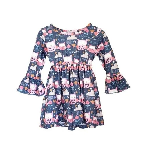 Vestito gufo manica campana - gufo,